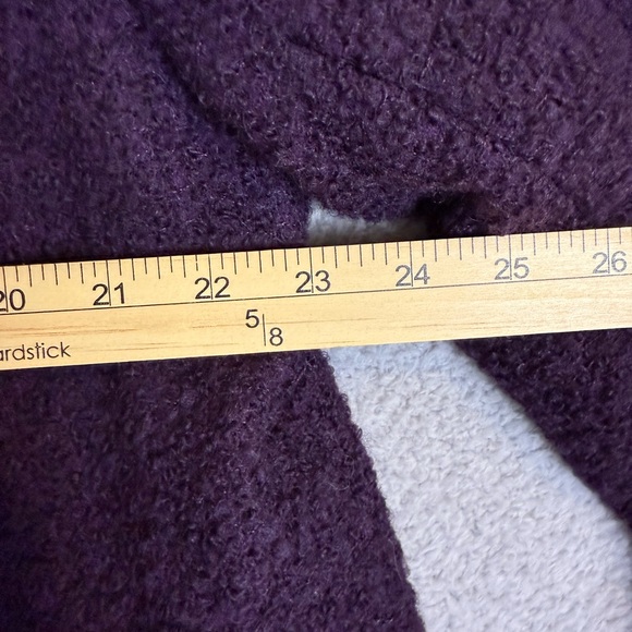 Eileen Fisher Purple Teddy Jacket with Stand-Up Collar - Picture 7 of 9